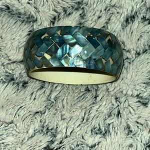 Blue Mosaic Bangle Bracelet